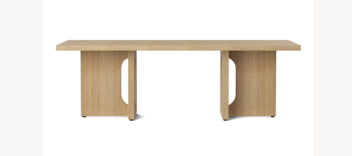 Androgyne Lounge Table, 120x45 cm, Natural Oak Bas