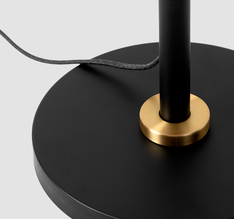 Poise Brass Adjustable Floor Lamp Sphere V
