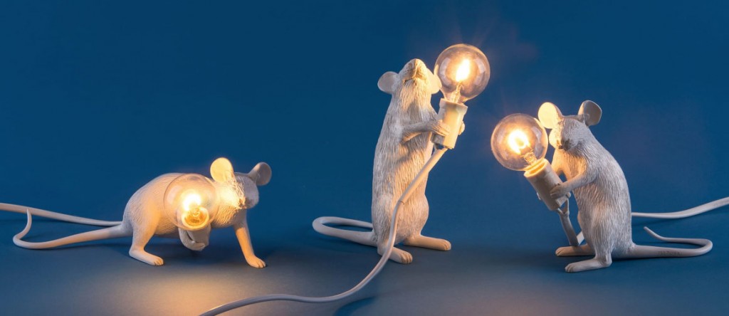 MOUSE LAMP-STEP RESIN LAMP STANDING