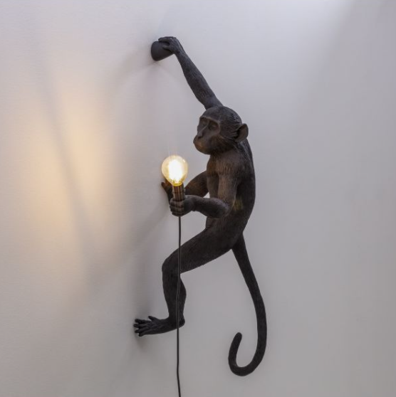 MONKEY LAMP-OUTDOORRESIN LAMP  HANGING RIGHT HAND-