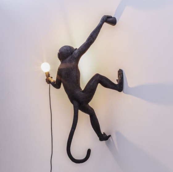 MONKEY LAMP-OUTDOORRESIN LAMP  HANGING RIGHT HAND-