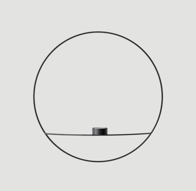 POV Circle, Vase/Candleholder, L, Black