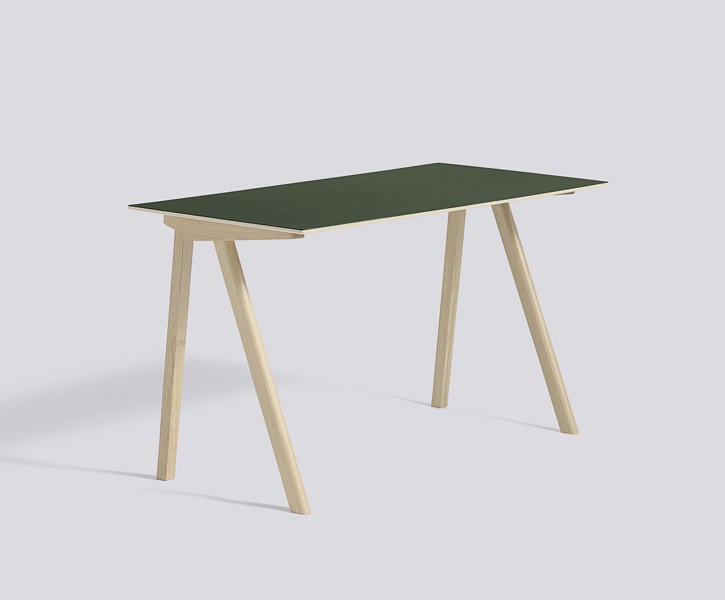 CPH90 Skrivebord, eik matt lakk understell, grønn 