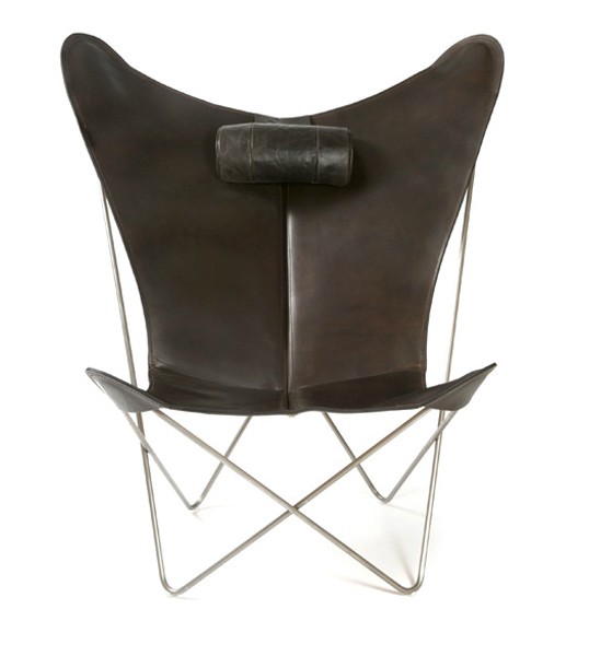 KS Chair Stainless steel, Leather Mocca