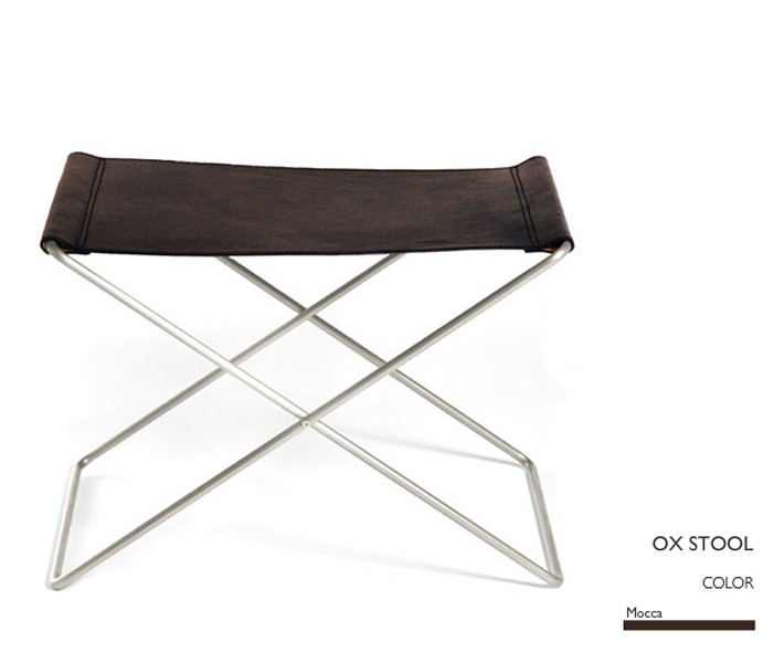 OX Stool Stainless steel, Leather Mocca