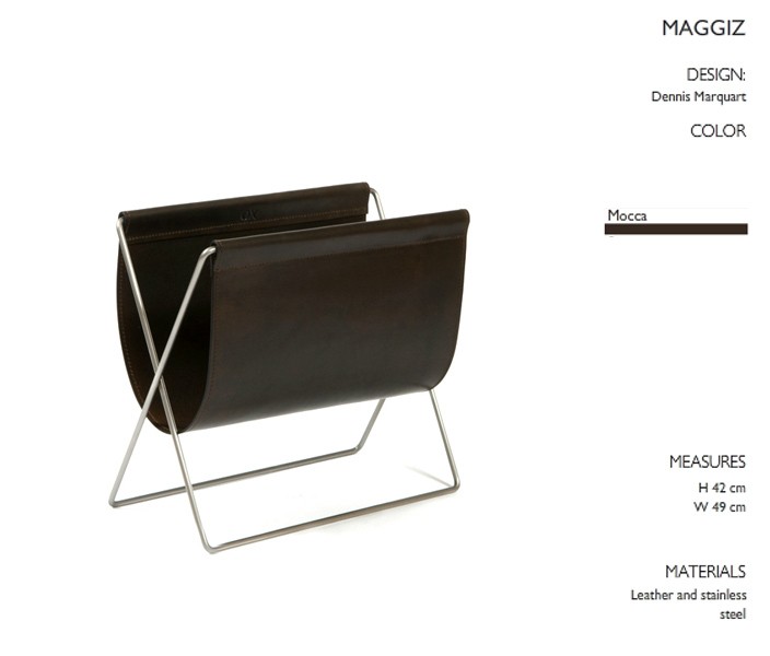 Maggiz Stainless steel, Leather Mocca