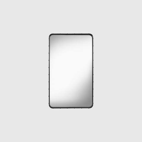 Adnet Wall Mirror, Rectangular, 65x115 (Tan Leathe