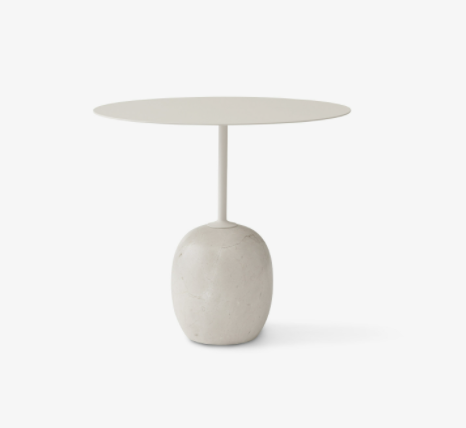 Lato Table LN9, Oval 40x50 cm,  Ivory White/Crema 